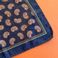 1980s Nordstrom Navy Paisley Scarf