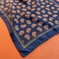 1980s Nordstrom Navy Paisley Scarf