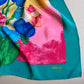 1980s Painterly Spring Florals Silk Scarf