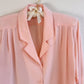 Stunning 1980s Ballet Pink Silk Blouse (M)