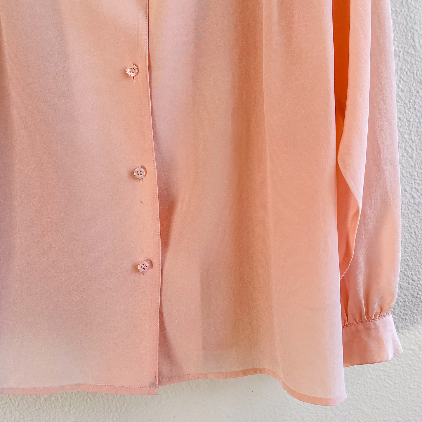 Stunning 1980s Ballet Pink Silk Blouse (M)