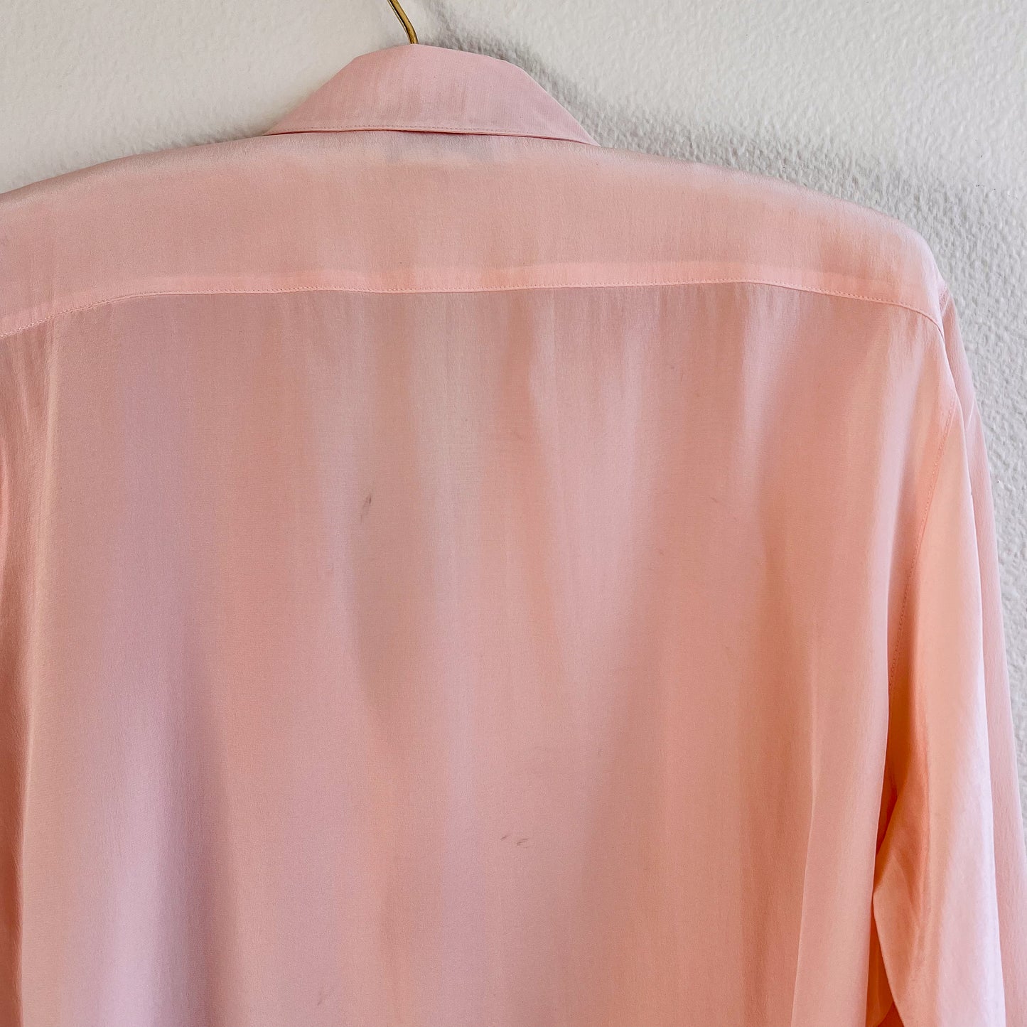 Stunning 1980s Ballet Pink Silk Blouse (M)