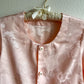 1980s Pink Silk Jacquard Short Sleeve Blouse (S/M)