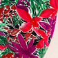 Gorgeous 1980s Purple and Green Print Summer Dress (L)