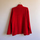 1980s Red Boucle Cardigan With Flower Brooch (M/L)