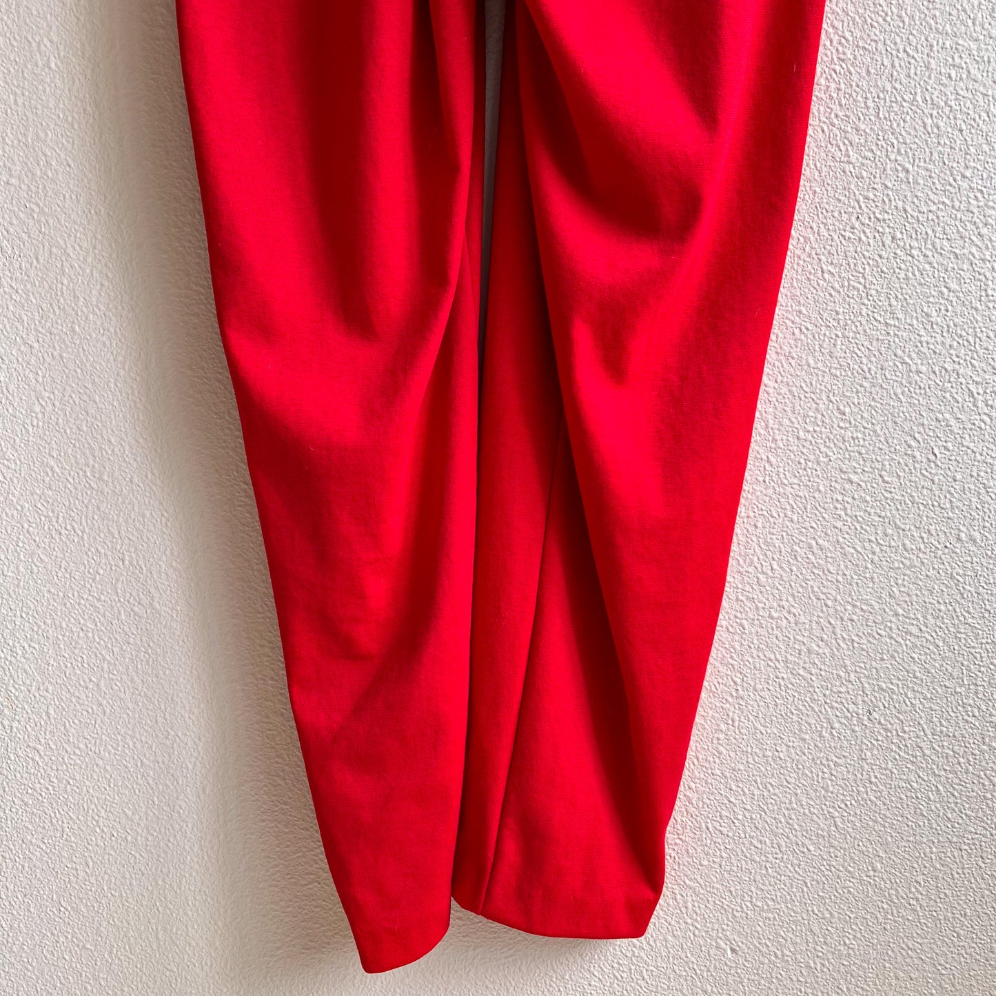 1980s Bright Red and Gold Belted Jumpsuit (M/L)