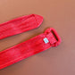 1980s Bright Red Raffia Belt With Adjustable Fit (XS/S)