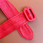 1980s Bright Red Raffia Belt With Adjustable Fit (XS/S)