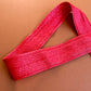 1980s Bright Red Raffia Belt With Adjustable Fit (XS/S)