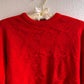 1980s Bright Red Sweater With Bishop Sleeves (M/L)