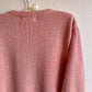 1980s Pink and White Snowflake Sweater (S/M)