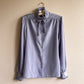 1980s Soft Blue Blouse With Ruffled Collar (S)