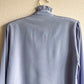 1980s Soft Blue Blouse With Ruffled Collar (S)