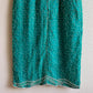1980s Teal Silk Party Dress With Beading (M)