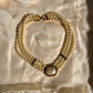 Stunning 1980s Triple-Strand Pearl Collar Necklace