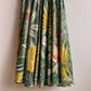 1980s Tropical Bird Print Dress With Metallic Threads (L)