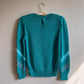1980s Turquoise Fuzzy Knit Sweater (S/M)