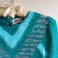 1980s Turquoise Fuzzy Knit Sweater (S/M)