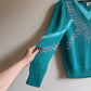 1980s Turquoise Fuzzy Knit Sweater (S/M)