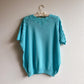 1980s Turquoise Sweater With Short Sleeves (L/XL)