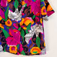 Vibrant 1980s Floral Short Sleeve Blouse (M/L)