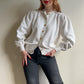 1980s White Knit Cardigan With Nautical Buttons (M/L)