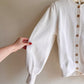 1980s White Knit Cardigan With Nautical Buttons (M/L)