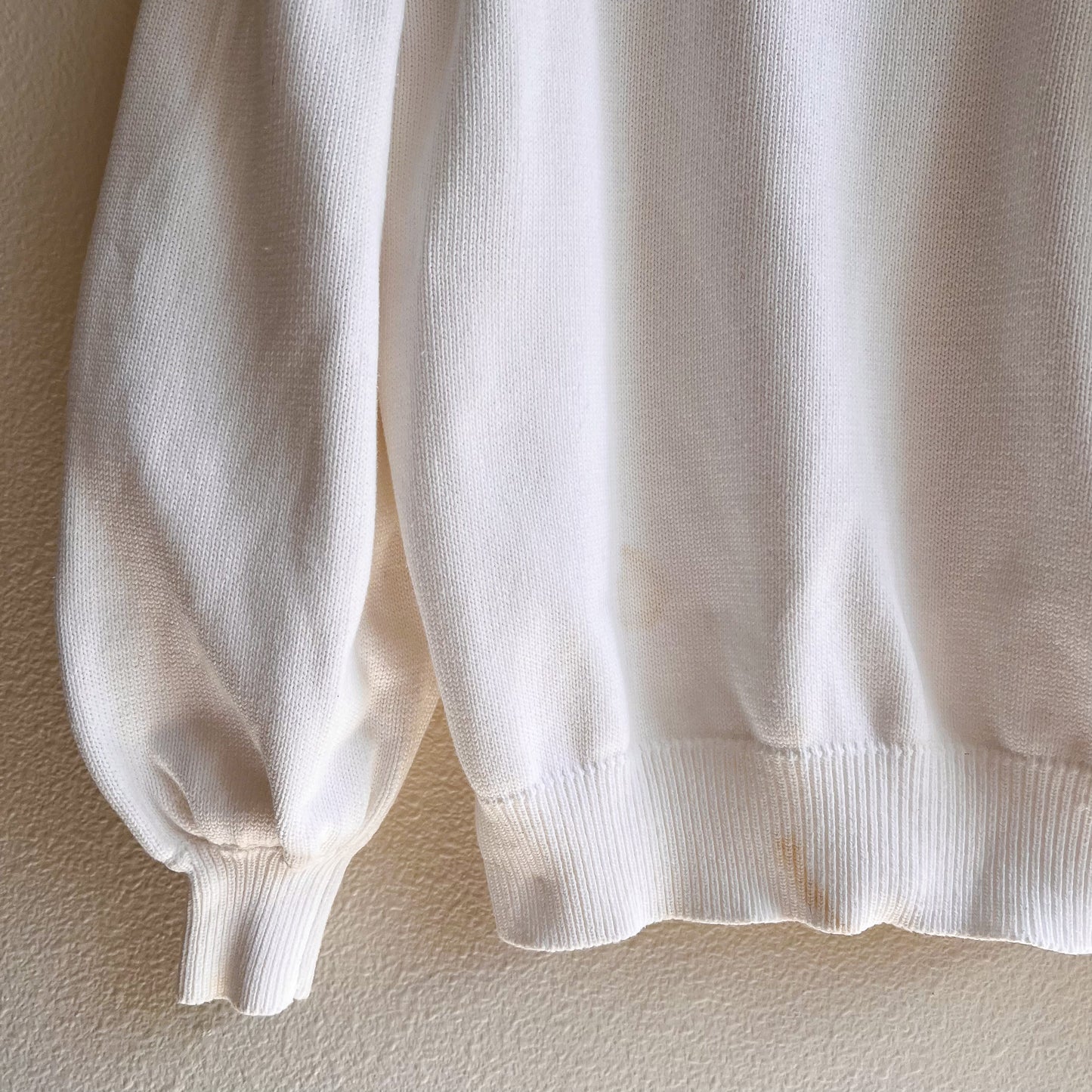 1980s White Knit Cardigan With Nautical Buttons (M/L)