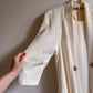 1980s White Dress and Jacket Set With Gold Buttons (L/XL)