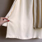 1980s White Dress and Jacket Set With Gold Buttons (L/XL)
