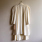 1980s White Dress and Jacket Set With Gold Buttons (L/XL)