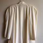 1980s White Dress and Jacket Set With Gold Buttons (L/XL)