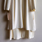 1980s White Dress and Jacket Set With Gold Buttons (L/XL)