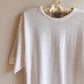 1980s White Short Sleeve Sweater (L/XL)