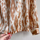 1990s Textured Blouse With Animal Print (L/XL)