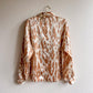 1990s Textured Blouse With Animal Print (L/XL)