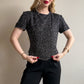 1990s Black Beaded and Embroidered Blouse (S/M)