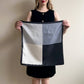 1990s Black and Gray Quad Silk Scarf