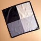 1990s Black and Gray Quad Silk Scarf