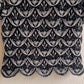 1990s Black Scalloped Blouse With Silver Embroidery (S)