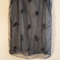 Sheer 1990s Black Chiffon Overlay With Beading (M)