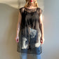 Sheer 1990s Black Chiffon Overlay With Beading (M)