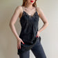 1990s Black Slip With Lace Details (L)