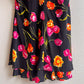 1990s Black Dress With Vibrant Tulip Print (L/XL)