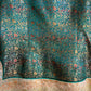 1990s Blue Damask Pattern Jacket With Gold Embroidery (S/M)