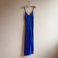 1990s Midnight Blue Nightgown With Slit (S/M)