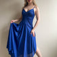 1990s Midnight Blue Nightgown With Slit (S/M)