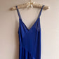 1990s Midnight Blue Nightgown With Slit (S/M)