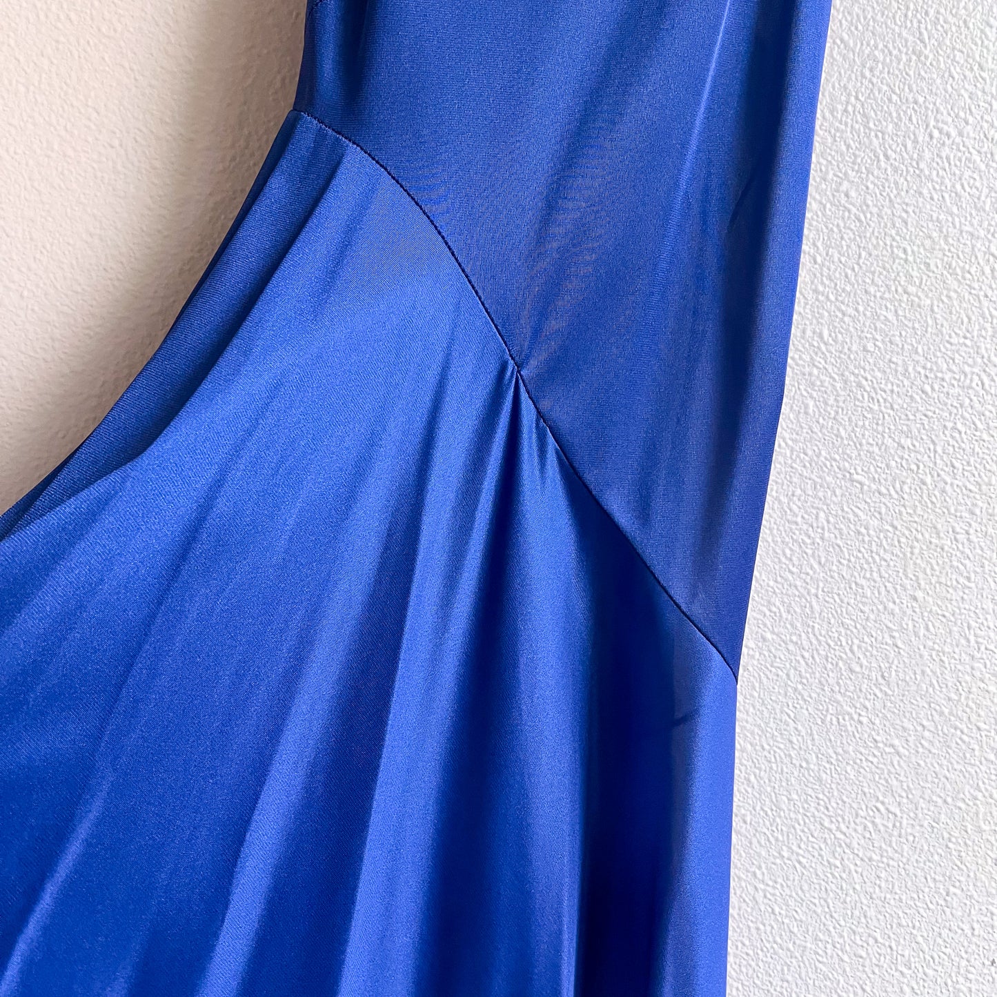 1990s Midnight Blue Nightgown With Slit (S/M)