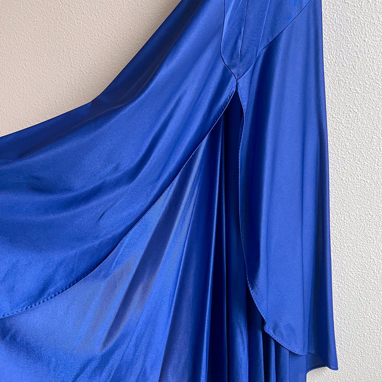 1990s Midnight Blue Nightgown With Slit (S/M)
